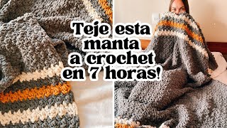 Teje Una Manta A Crochet en 7 Horas! Tutorial paso a paso | Danii's Ways