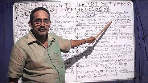 ENGLISH METHODOLOGY, PREVIOUS PAPERS , 2019. FOR SGT.TET CUM TRT EXAMS , VIDEO 1.RAMESH,9492348865.