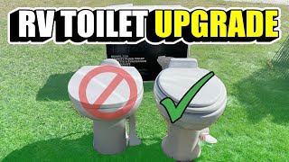 RV Toilet Upgrade! Dometic 320 Toilet Install | Full Time RV Life