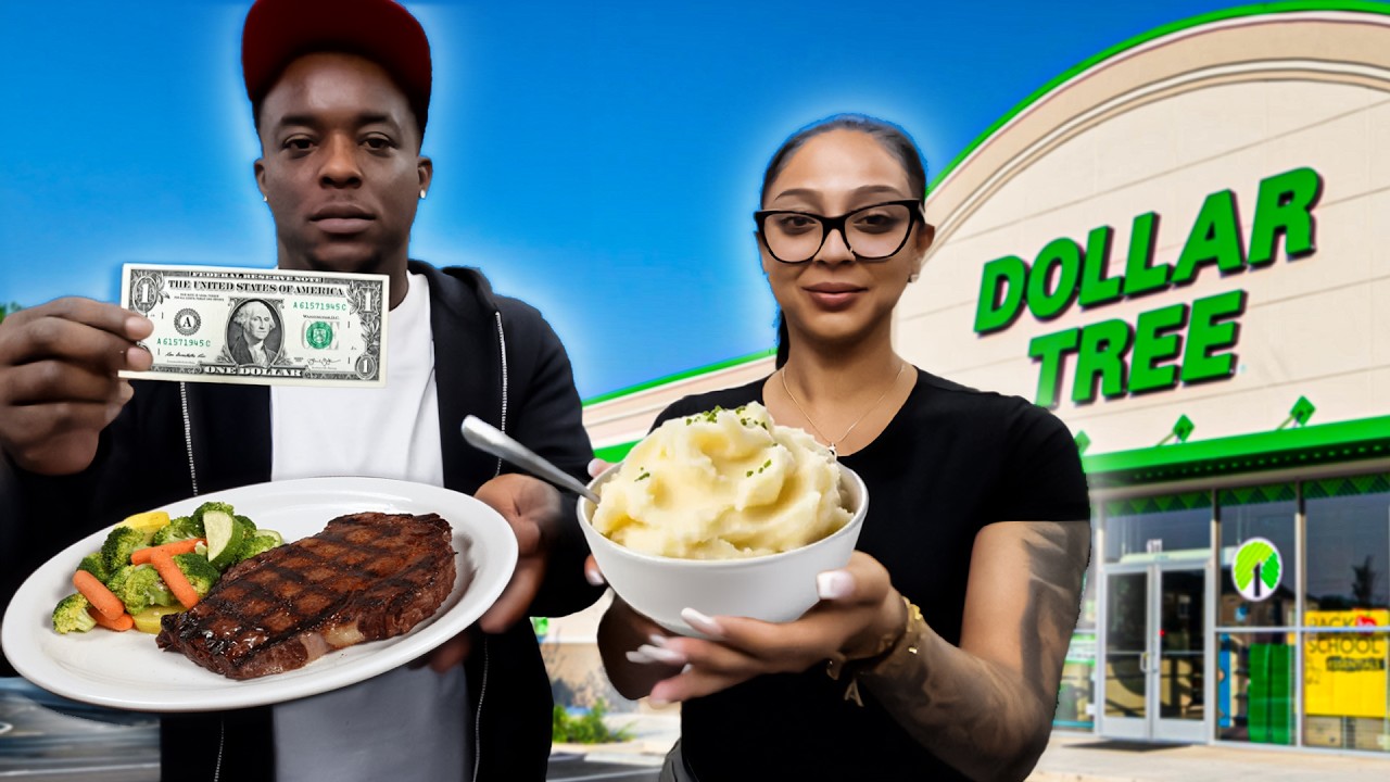 Who Can Make The Best Meal Only Using Food From Dollar Tree | Couples Edition
