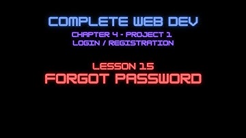 Web Dev 5 - 15 Forgot Password