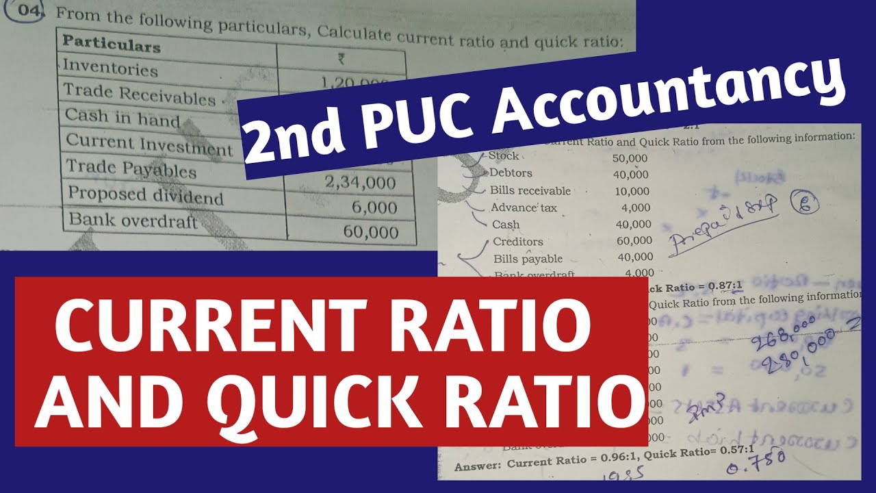 2ND PUC ACCOUNTANCY CURRENT RATIO AND QUICK RATION DIFFERENT PROBELM 2nd-puc-accountancy-current-ratio-and-quick-ration-different-probelm
