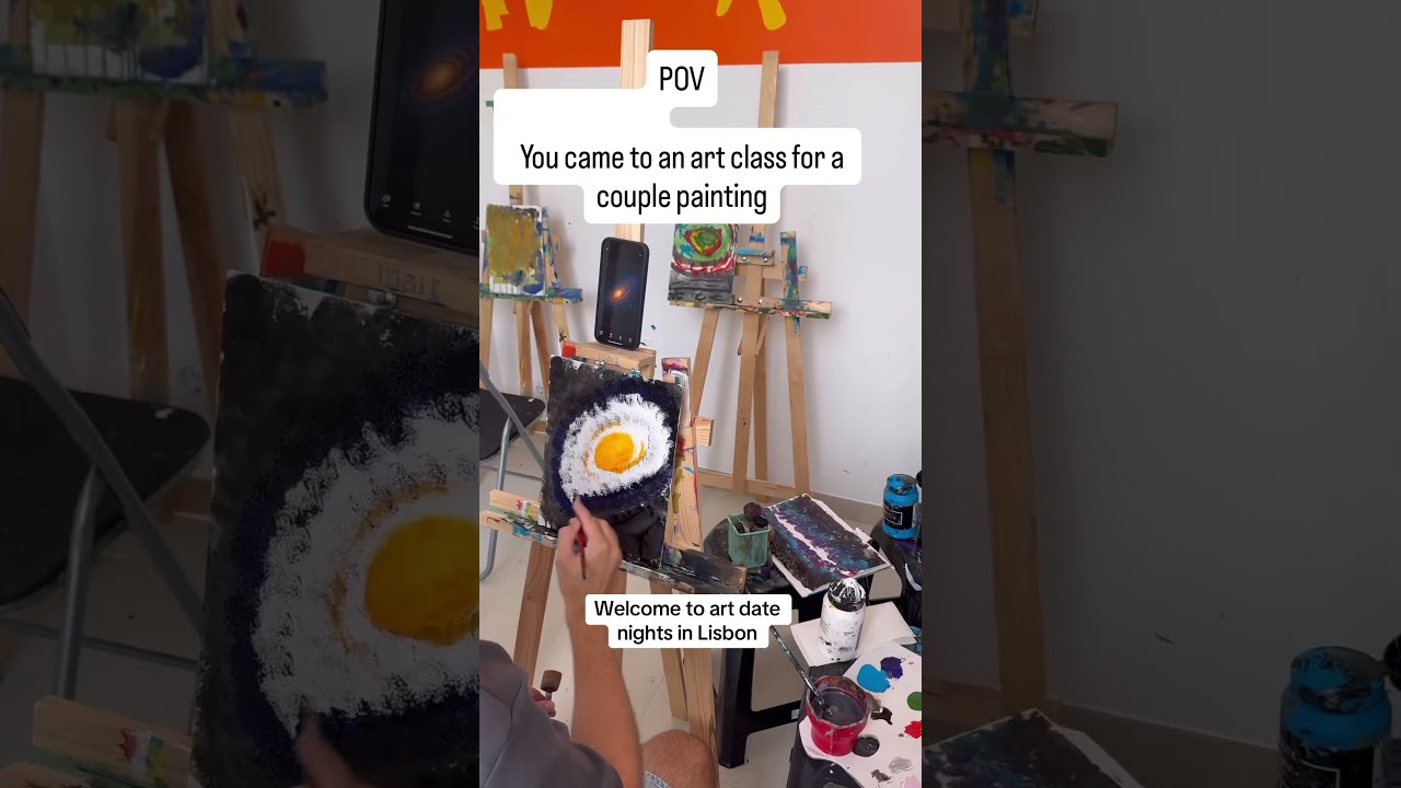 Art classes in Lisbon. Perfect way to spend a memorable date night! #lisbondatenight #lisbonart