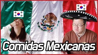 Koreans Try Mexican Food - Al Pastor Taco, Asada Quesadilla, Huevos Divorciados, Al Pastor Burrito