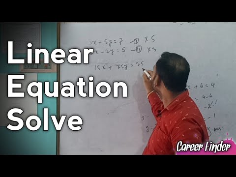 Linear Equation Solve || Linear Equation Basic Method || Career Finder ...