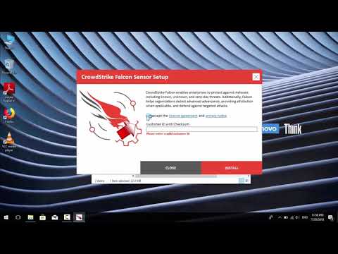 How to Install Crowd Strikes / Falcon Agent in clients windows 10 computer