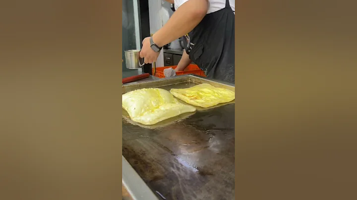 "Freshly baked stuffed pancakes, golden and full of egg aroma!"