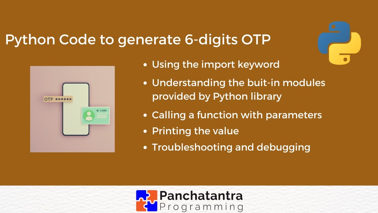 Python Code To Generate A 6-Digit Otp - Youtube