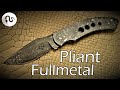 Fabrication dun couteau pliant fullmetal  couteau pliant cran plat tout en acier 