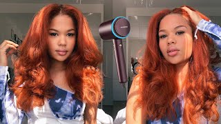 How to get the PERFECT BLOWOUT on Naturally Curly Hair | For Beginners! | Tineco Moda One