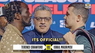 TERENCE CRAWFORD VS ISRAIL MADRIMOV OFFICIALLY ANNOUCED FOR AUGUST 3RD