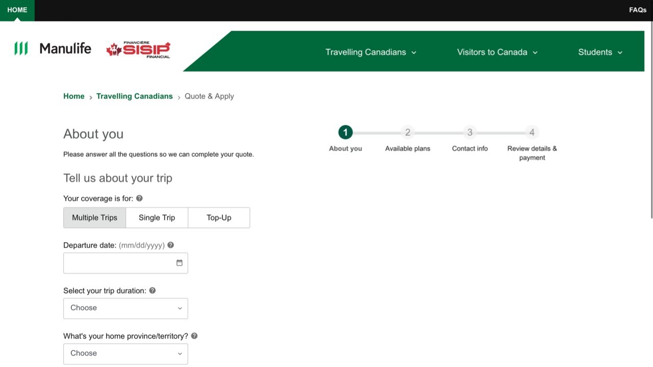 How to get Manulife Travel Insurance Online