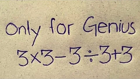 Only Genius can solve this 3×3-3÷3+3 | math for genius people| math problems| bodmas rule|basic math