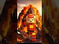 “LEGO Robot Reaches the Lava Mountain Peak”