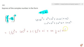 Express of the complex number in the form `a + i b` . `(1/3+3i)^3`...
