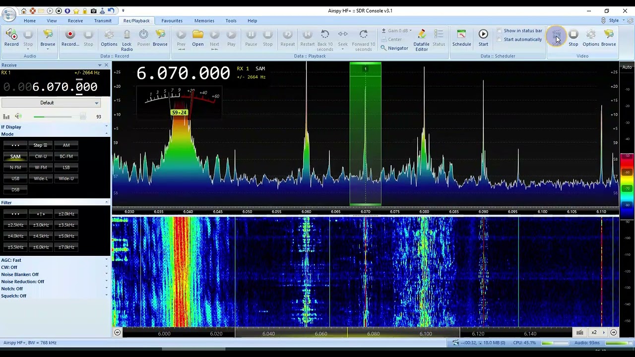 Radio Channel 292 6070kHz 
