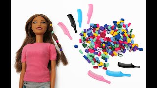 DIY Miniature Craft - FAST &amp; EASY Mini Doll Comb and Hair Ties