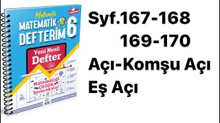 6.SINIF MATEMİTO S.167-168-169-170 AÇI KAVRAMI-KOMŞU AÇILAR-EŞ AÇILAR