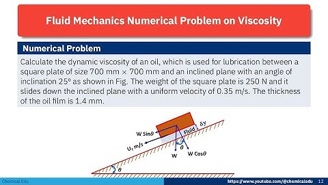 Calculating the Dynamic Viscosity of an Oil for Lubrication #DynamicViscosity #FluidMechanics