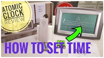 Atomic Clock with Outdoor Temperature by Wallarge Review & How To Set Time & Zone