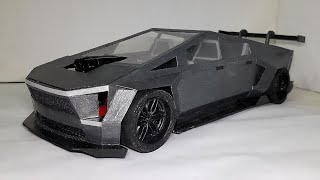 1:18 scale build, Widebody Tesla Cybertruck v8, with NRE Alien 572 V8 engine.