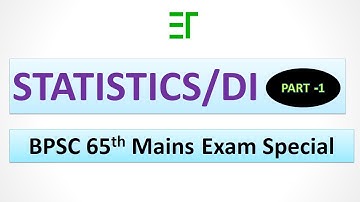 BPSC 65th MAINS SPECIAL STATISTICS/DI CLASS (PART-1)