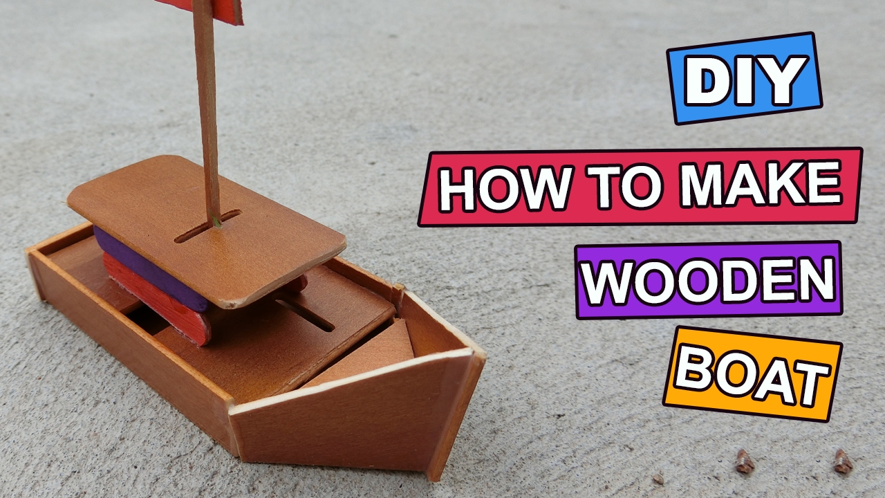 How to make DIY wooden Ship toy: Crafts ideas - YouTube