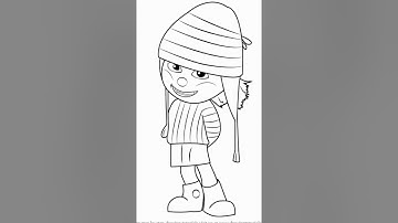 How to draw Edith from Despicable Me
