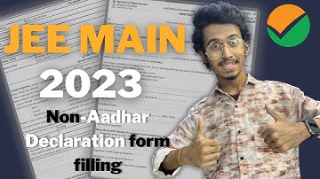 How to fill Non-Aadhar Declaration form? | Is it for everyone? | JEE Main 2023 | #jee2023