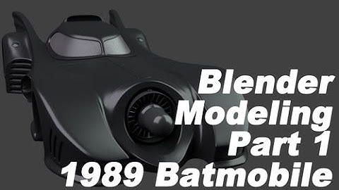 blender 1989 batmobile modeling part 1