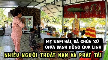 Sự linh thiêng Mẹ Nam Hải Bà Chúa Xứ giữa cánh đồng khiến mọi người đến cầu nguyện rất đông