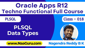 Class - 018 || PLSQL Data Types || Oracle Apps R12 Techno Functional || NaaGuru.com