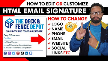 How To Edit HTML Email Signature File Easy | change name, email, phone etc...