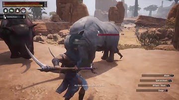 Sent Flying by Black Rhino in Conan Exiles