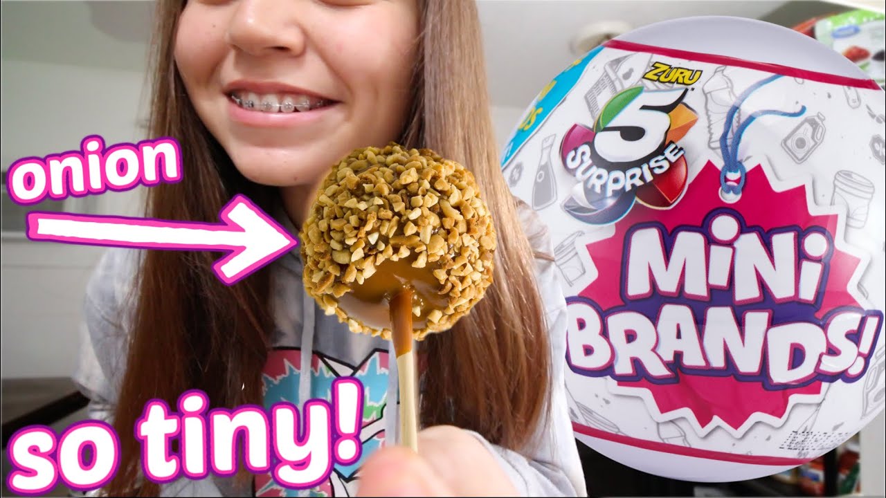 MINI BRANDS CARAMEL ONION PRANK plus Mini Brands Candy Apple Tutorial *EASY*