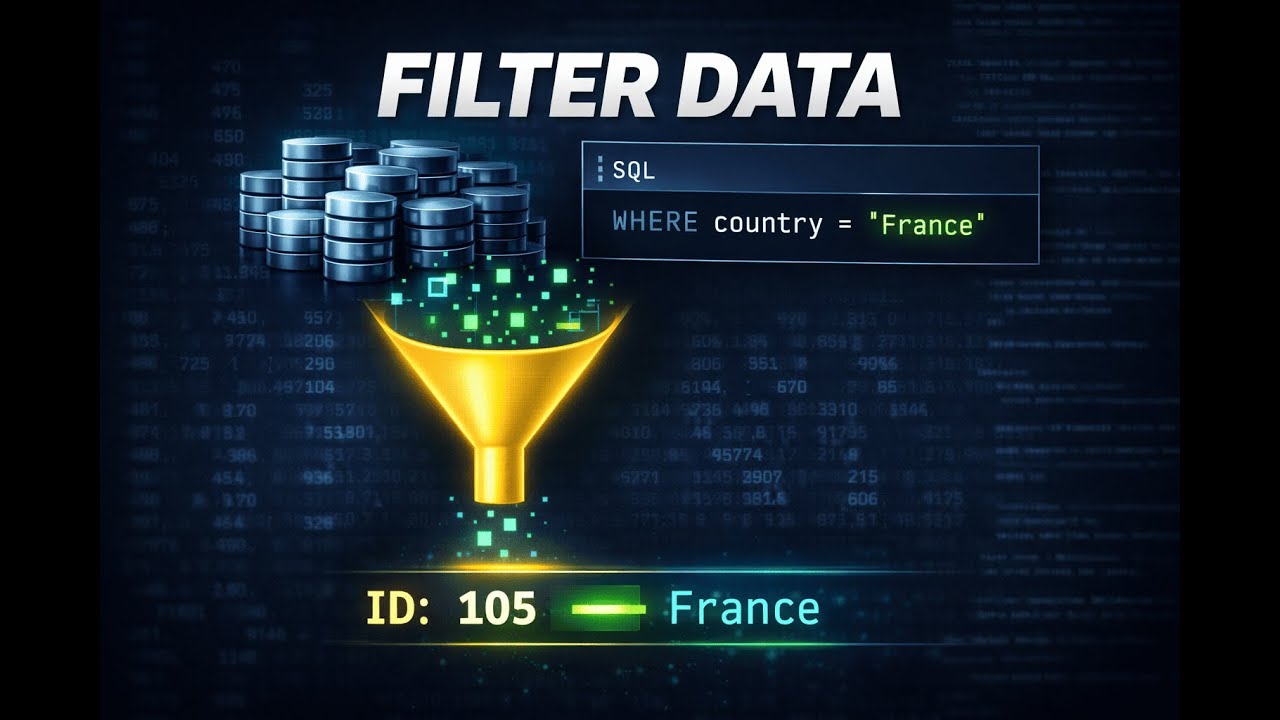 How to Filter Data in SQL with the WHERE Clause - YouTube