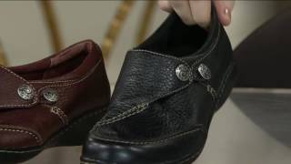 Clarks Leather Slip-on Shoes - Ashland Lane on QVC