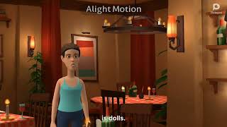 Glennie goes to shopping and helped Theodosia to put the bag on the table (Plotagon Version)