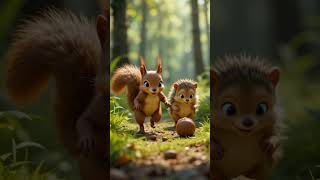 The Race of Squirrels & Hedgehogs for a Nut 3D Animation Super Speed Leads #animals #shortsvideo The Race of Squirrels & Hedgehogs for a Nut 3D Animation Super Speed Leads #animals #shortsvideo