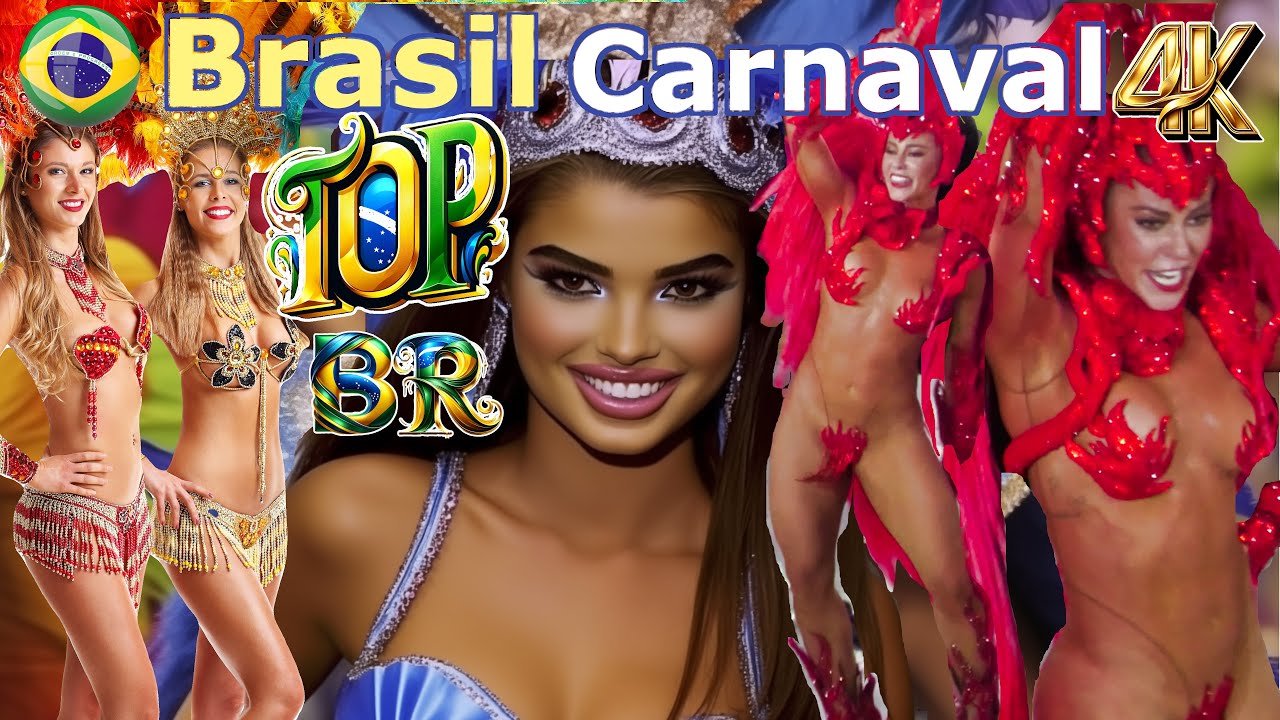 🇧🇷 4K Best 20 Beautiful Super Dancers Rio de Janeiro Carnaval Brazil, Samba Brasil Carnival, Top 2