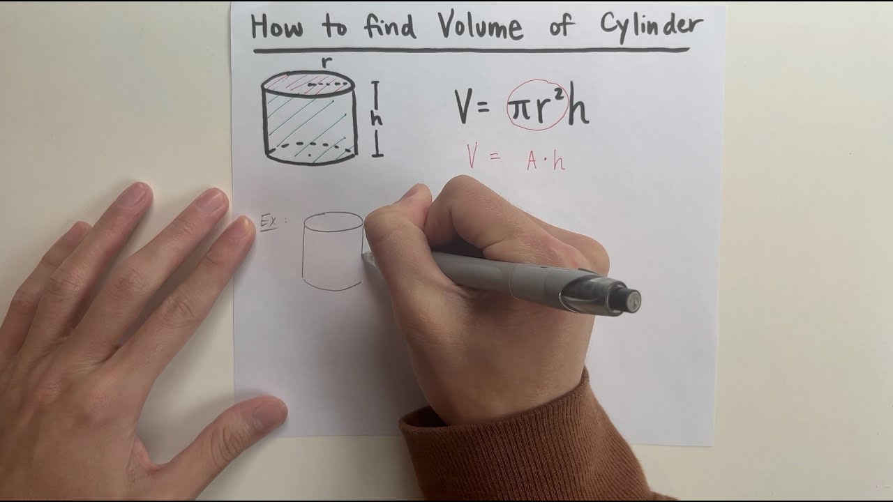 How to find the Volume of a Cylinder - YouTube