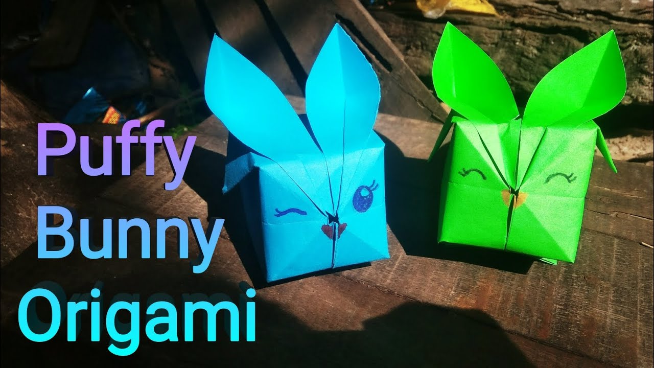 Puffy Bunny Origami | Origami puffy bunny | paper rabbit 🐰 - YouTube