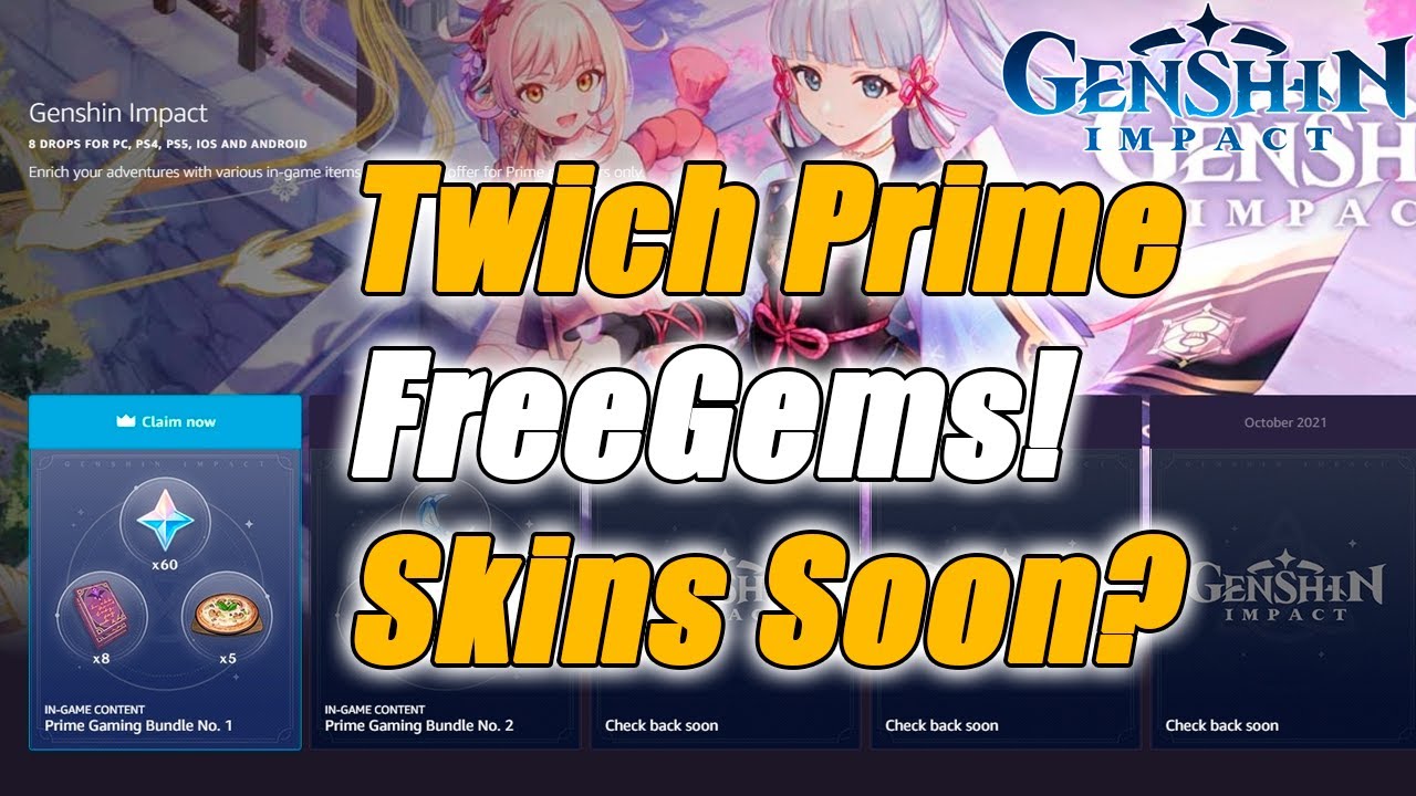 Genshin Impact: Prime Gaming Rewards