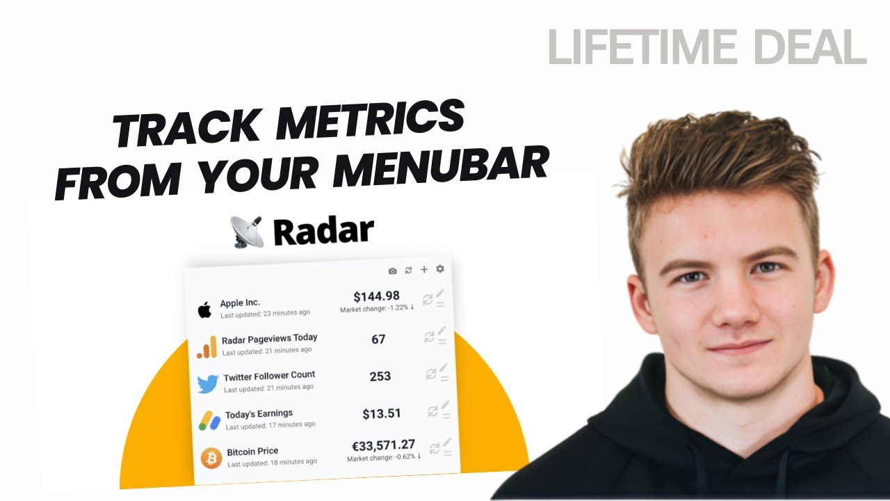 Radar Lifetime Deal I Track Important Things from Your Menubar with Analytics and Alerts