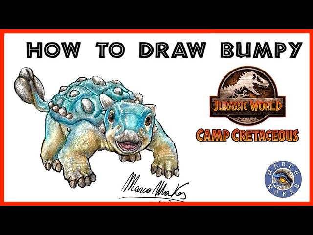 How To Draw Bumpy From Jurassic World Camp Cretaceous Youtube