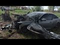 14.05.2021г - ДТП в Лихославльском районе. Столкнулись встречные Audi A6 и Volkswagen Golf.