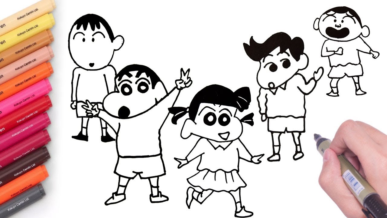 How to draw Shinchan Family Step by Step || Shinchan Family Drawing -  YouTube