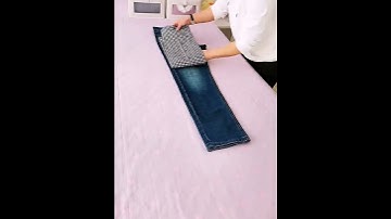 The folding method of shirts and jeans