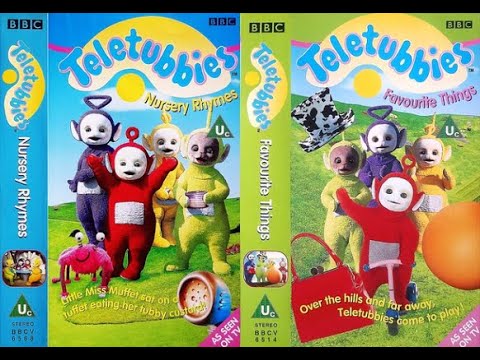 Teletubbies - Nursery Rhymes (BBCV 6568) / Favourite Things (BBCV 6514) 1998 UK VHS