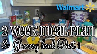 $125 Walmart Grocery Haul & Meal Plan | January 2019